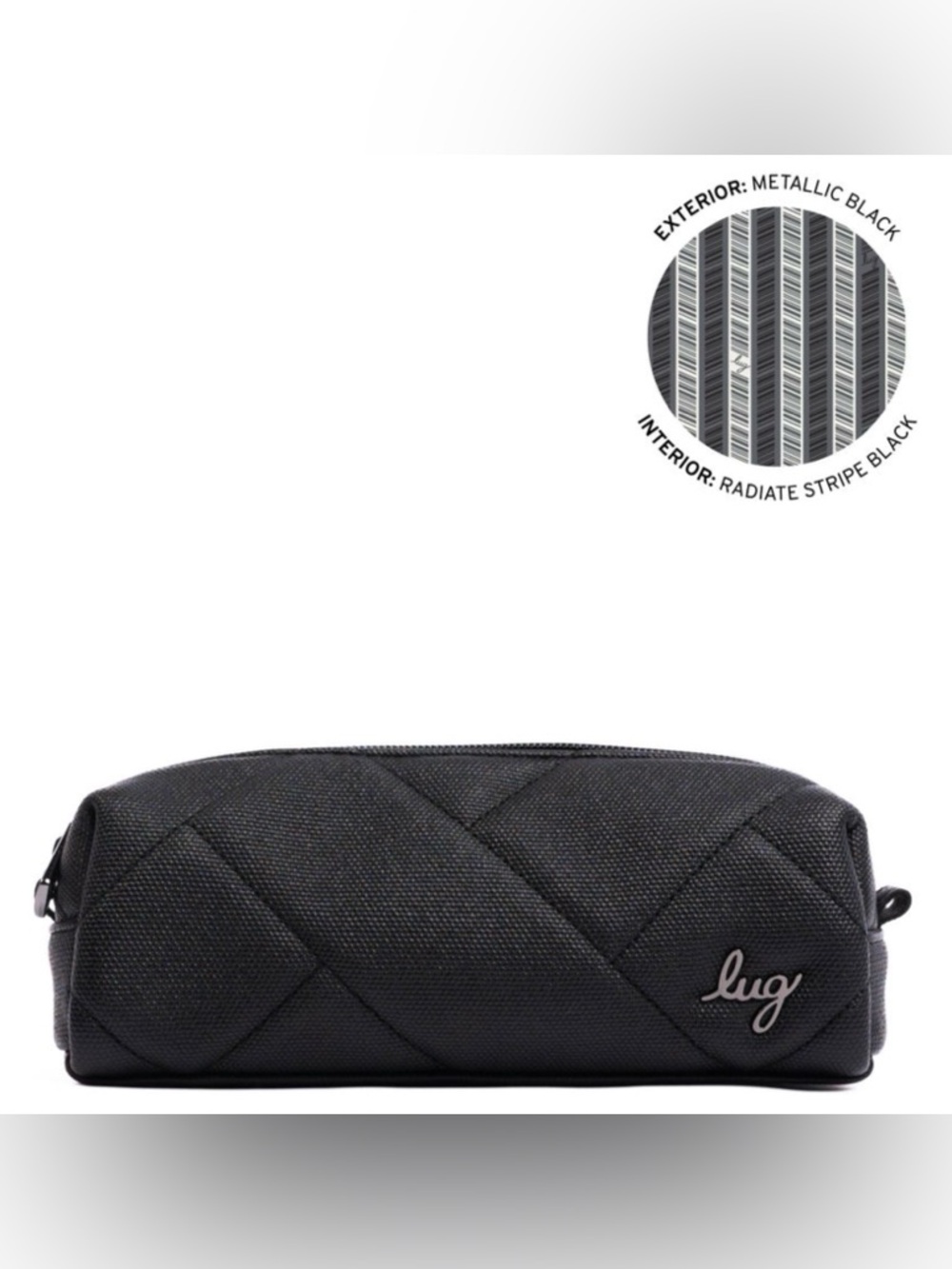 Lug Jib Matte Luxe Vegan Leather. Metallic Black. NWT